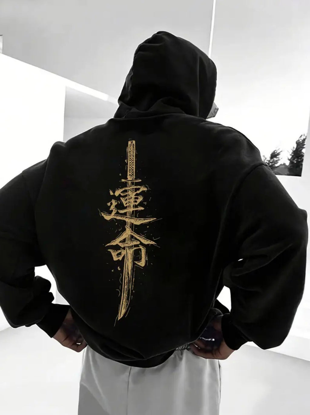 Black Katana Graphic Hoodie
