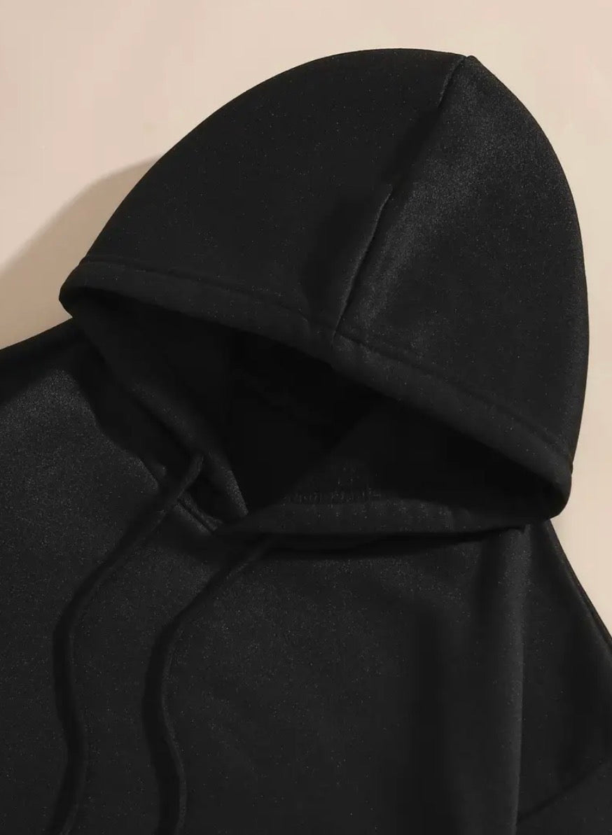 Black JDM Car Hoodie | Pink Back Print Oversized Streetwear