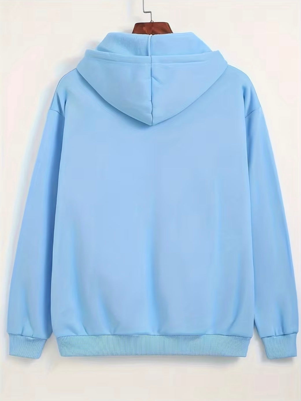 Milano Italy Hoodie Women Oversized Sky Blue Graphic Sweatshirt Casual Hooded Jumper Streetwear