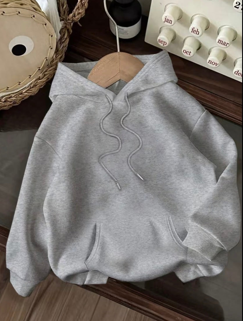 Japanese Cherry Blossom Hoodie Women Oversized Grey Graphic Sweatshirt Sakura Print Streetwear Pullover
